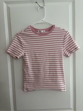 LIKE BRANDY pink and white BLENCA top